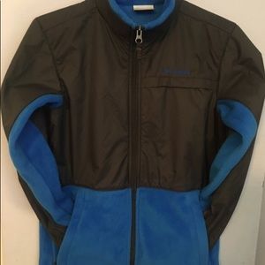 Boys Fleece Large jacket (14/16) Navy/bright indigo color